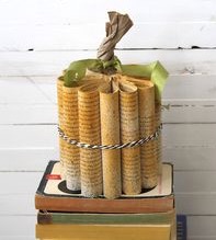 Recycled Book Pumpkin